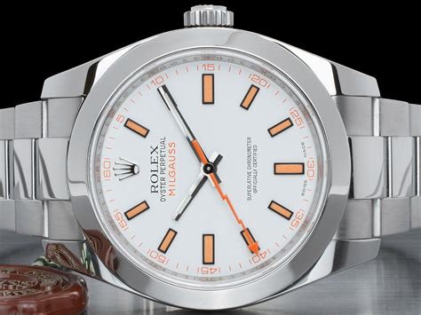 rolex milgauss vetro bianco|rolex milgauss best buy.